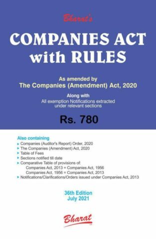 Bharat Companies Act 2013 with Rules Edition 2021