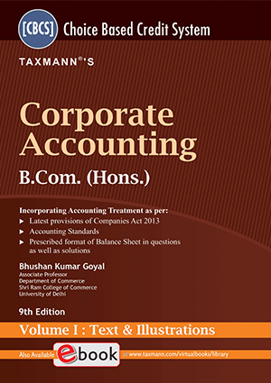 Taxmann Corporate Accounting B Com (Hons) By Bhushan Kumar Goyal