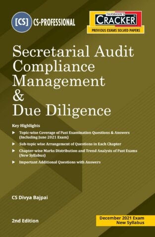 Taxmann CS Final Cracker Secretarial Audit Compliance By Divya Bajpai