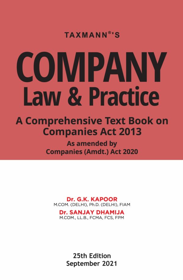 Company Law Practice G K Kapoor Sanjay Dhamija