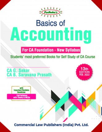 Commercial Padhuka Basics of Accounting for CA Foundation G. Sekar