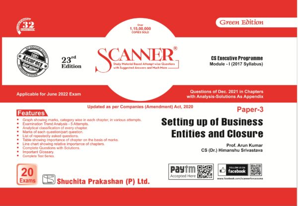 Solved Scanner CS Executive Setting up Business Entities Closure