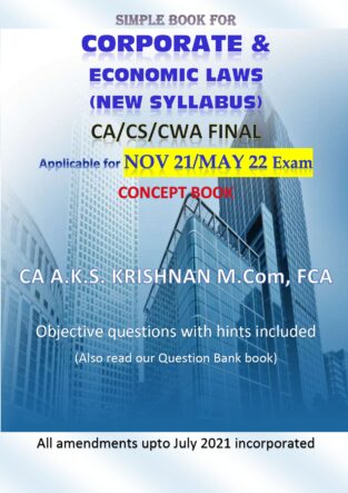 Corporate & Economic Laws New CA Final CA AKS Krishnan CA Final
