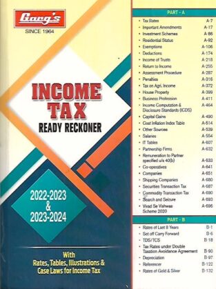 Gargs Income Tax Ready Reckoner Assessment Year 2022-2023