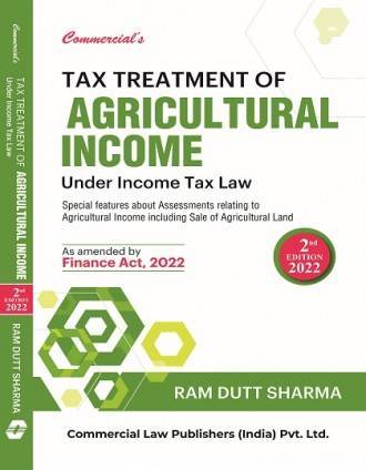 Commercial Tax Treatment Of Agricultural By Ram Dutt Sharma