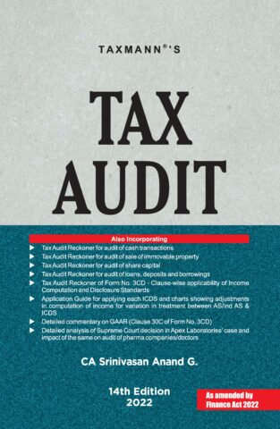 Taxmann Guide to Tax Audit Srinivasan Anand G Edition April 2022