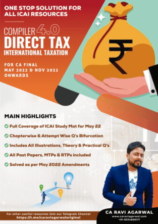 CA Final Direct Tax Compiler 4.0 PDF New Syllabus By CA Ravi Agarwal