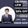Video Lecture CA Final Law Fast Track New Syllabus By CA Guru Gupta