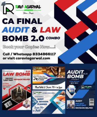 CA Final Combo Law Bomb 2.0 and Audit Bomb 2.0 By CA Ravi Agarwal