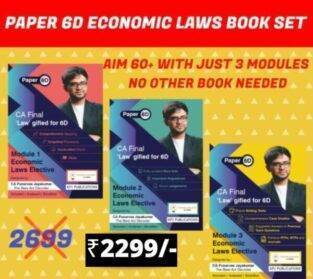 CA Final Paper 6D Economic Laws Book Set By CA Punarvas Jayakumar