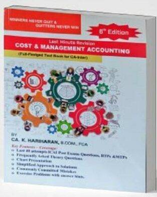 CA Final Strategic Cost Management Performance Evaluation K Hariharan