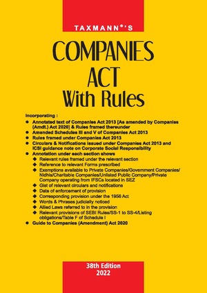 Companies Act and Rules Hardbound Pocket Edition