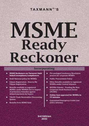 Taxmann Micro Small & Medium Enterprises (MSME) Ready Reckoner
