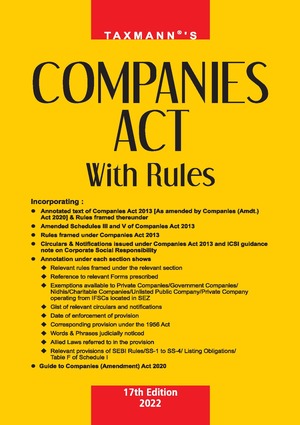 Taxmann Companies Act with Rules Edition 2022