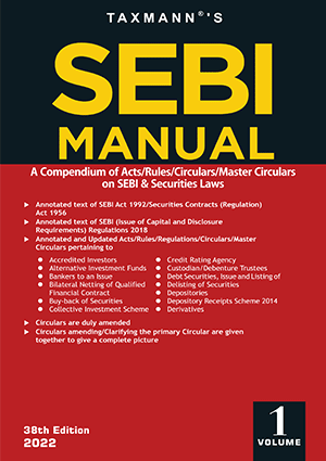 Taxmann SEBI Manual with Sebi Case Laws Digest January 2022