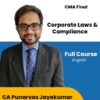 CMA Final Corporate Laws and Compliance By CA Punarvas Jayakumar