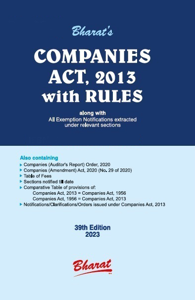 Bharat Companies Act 2013 with Rules Edition 2023