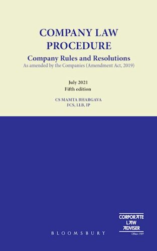 Bloomsbury Company Law Procedures By Mamta Bhargava