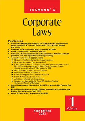 Taxmann Corporate Laws Set of 2 volumes Paperback Pocket