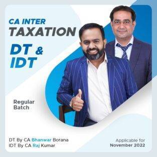Video Lecture CA Inter Direct Indirect Taxation Bhanwar Borana Rajkumar