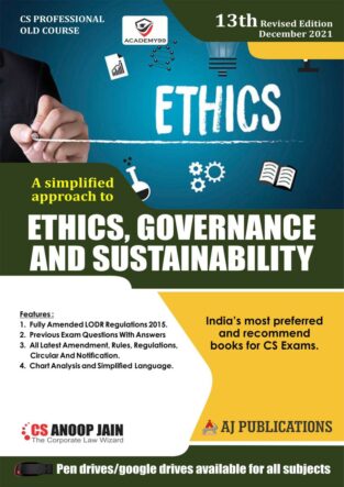 CS Final Ethics Governance And Sustainability Old Syllabus By Anoop Jain
