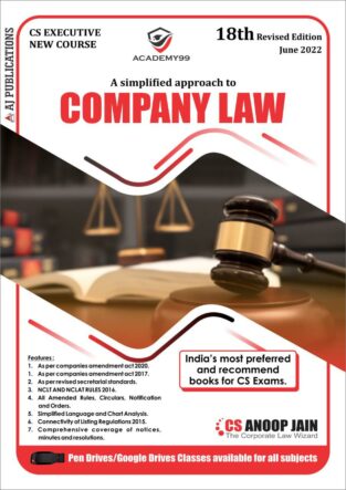 Aj publication CS Executive Company Law New Syllabus Anoop Jain