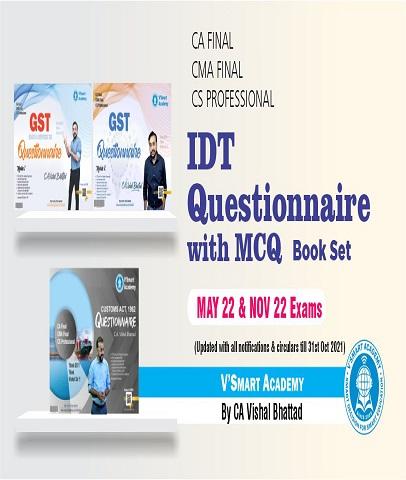 CA Final IDT Questioner Book By Vishal Bhattad May 2022 Exam