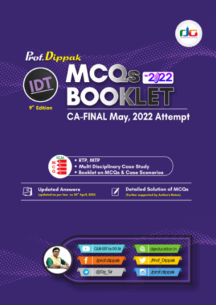 CA Final Indirect Tax Laws MCQ Booklet Colour By CA Dippak Gupta