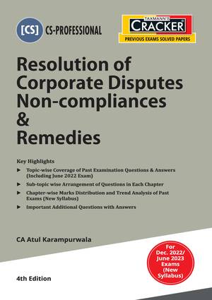Taxmann CS Final Cracker Resolution Corporate By Atul Karampurawala