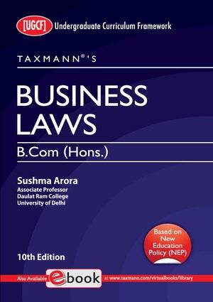 Taxmann Business Laws B Com Hons By Sushma Arora
