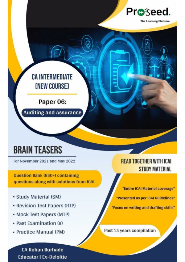 CA Inter Auditing Brain Teasers Book New Syllabus By CA Rohan Burhade