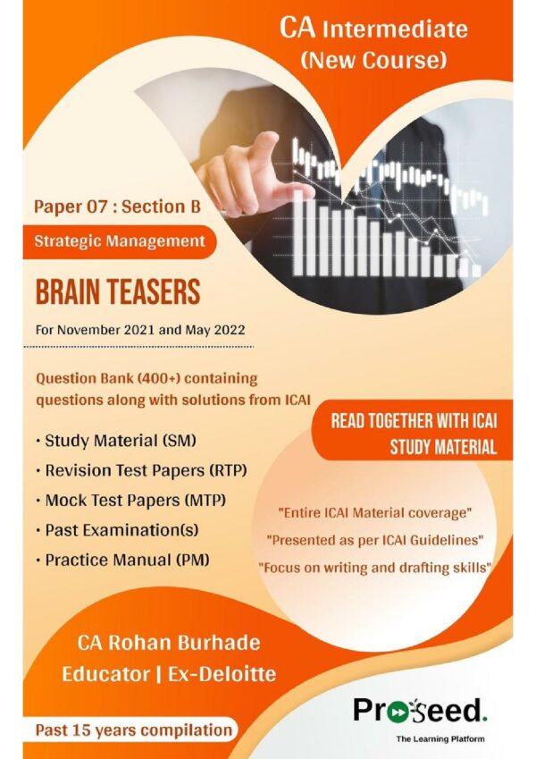 CA Inter SM Brain Teasers Book New Syllabus By CA Rohan Burhade