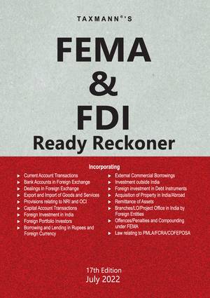 Taxmann FEMA & FDI Ready Reckoner Edition 2022 Taxmann