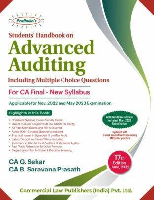 Padhukas Students Handbook on Advanced Auditing For CA Final New