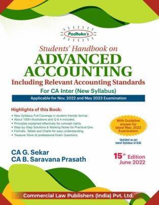 Padhuka Advance Accounting CA Inter G Sekar B Sarvana Prasath