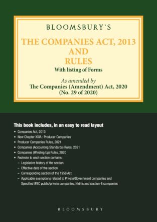 Bloomsbury The Companies Act 2013 and Rules Edition 2022