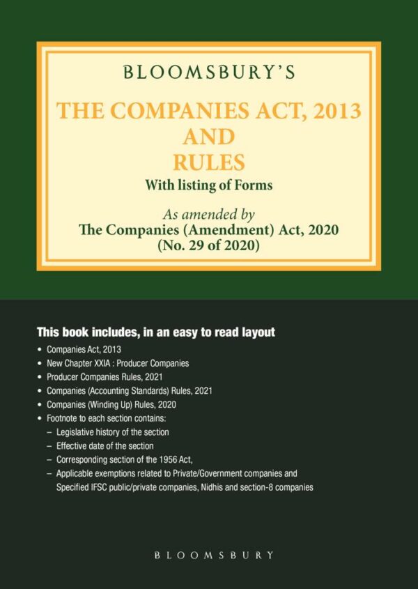 Bloomsbury The Companies Act 2013 and Rules Edition 2022