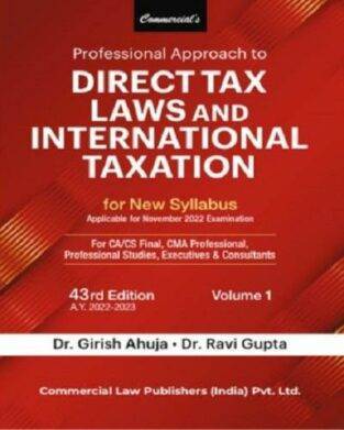 Commercial CA Final Direct Tax Laws By Dr Girish Ahuja Dr Ravi Gupta
