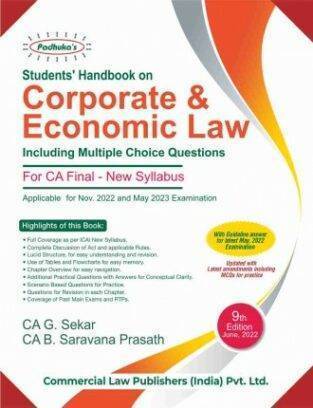 Padhukas Students Handbook Corporate Economic Law G. Sekar