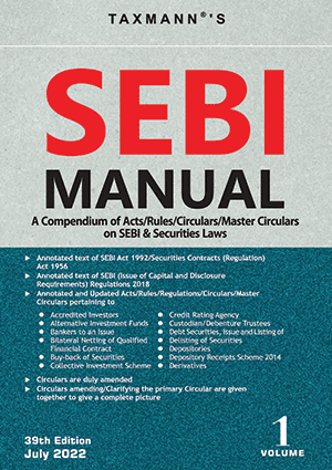Taxmann SEBI Manual with Sebi Case Laws Digest July 2022