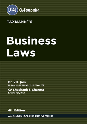 Taxmann CA Foundation Business Laws New Syllabus By V K Jain