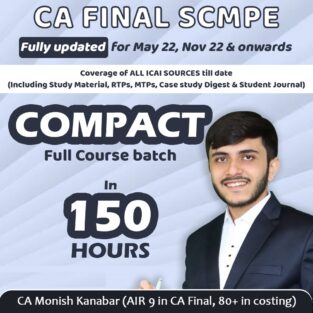 Video Lecture CA Final SCMPE Compact New By CA Monish Kanabar