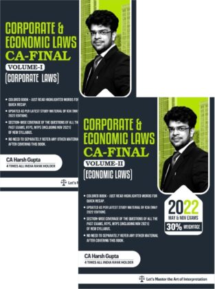 CA Final Corporate & Economic Laws Set of 2 Volume By CA Harsh Gupta