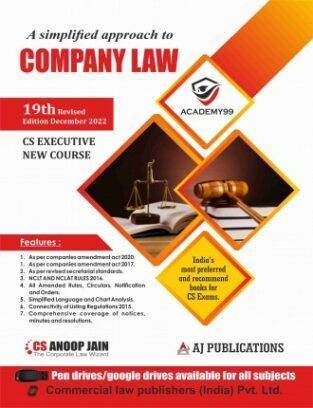 Aj publication CS Executive Company Law New Syllabus Anoop Jain