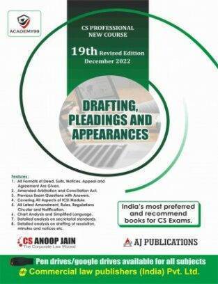 Drafting Appearances Pleadings Anoop Jain CS Professional Programme