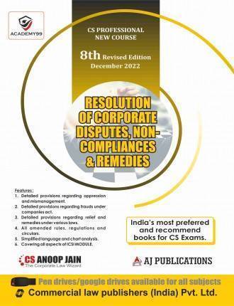 CS Professional Programme Resolution of Corporate Disputes Anoop Jain