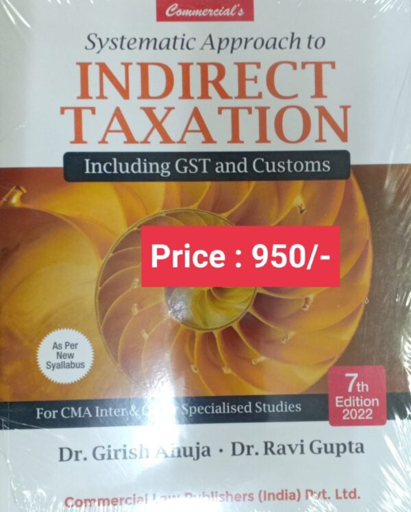 CMA Inter Approach to Indirect Taxation By Dr Girish Ahuja