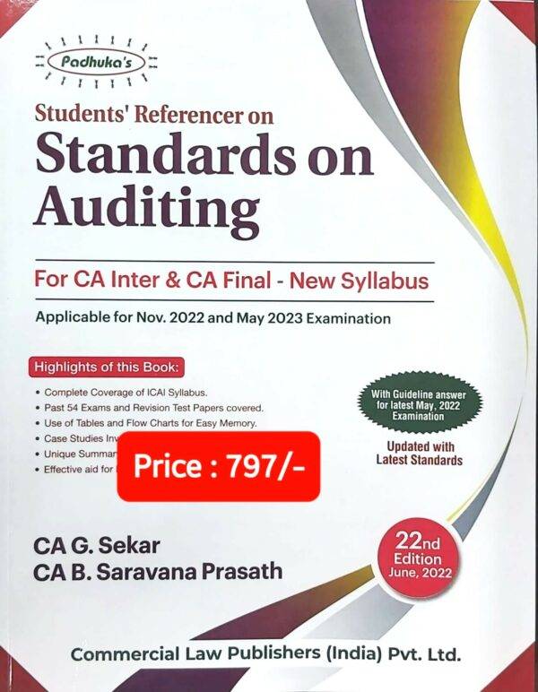 Padhuka Standards On Auditing New Syllabus G Sekar