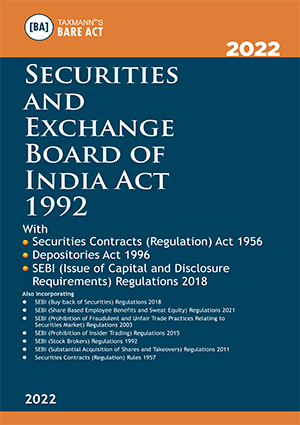 Taxmann Bare Act Securities and Exchange Board of India (SEBI)