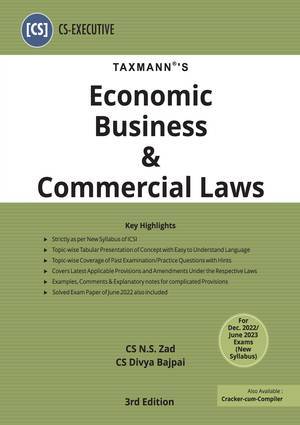 CS Inter Economic Business & Commercial Laws New By N.S. Zad